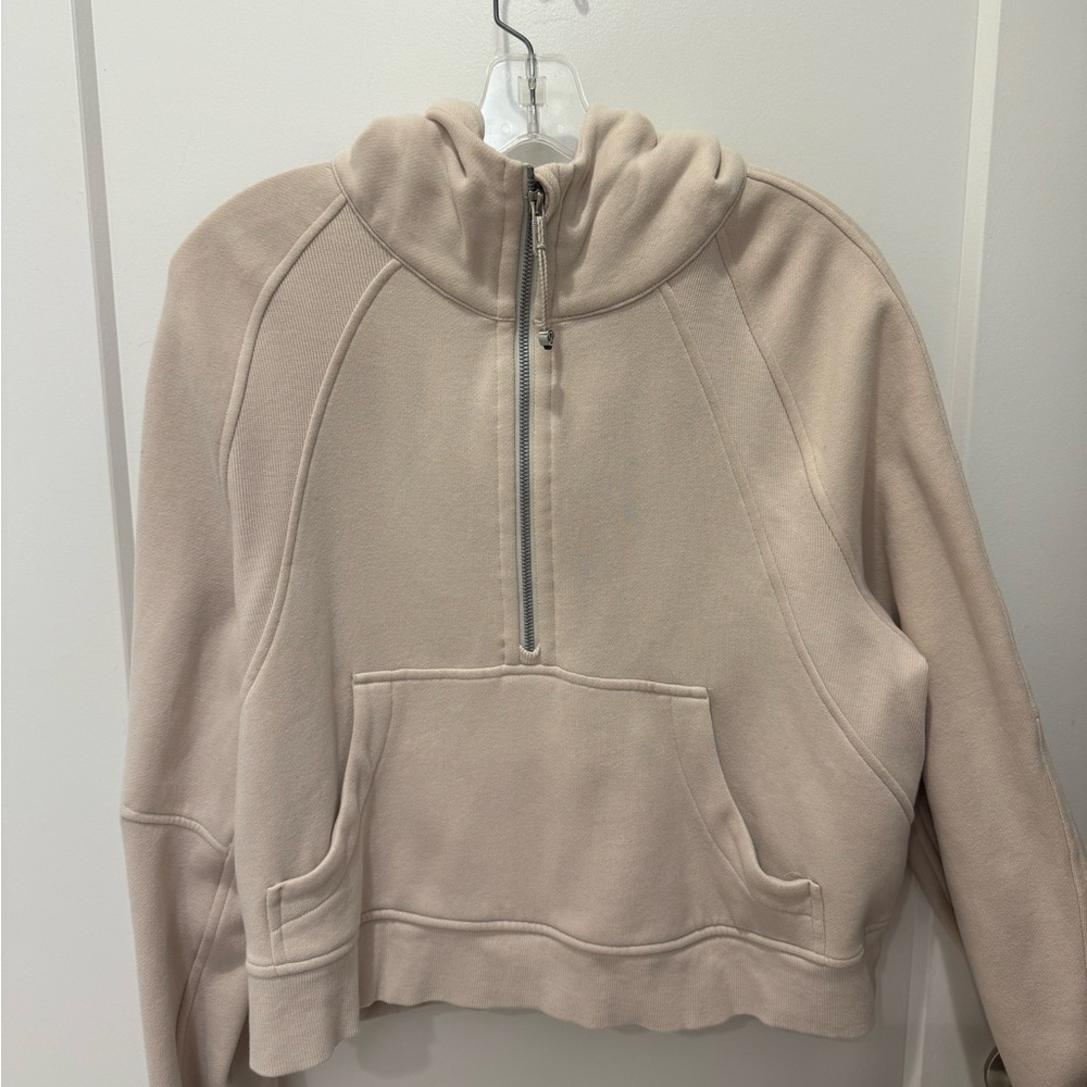 Lululemon Athletica Beige Half-Zip Hoodie